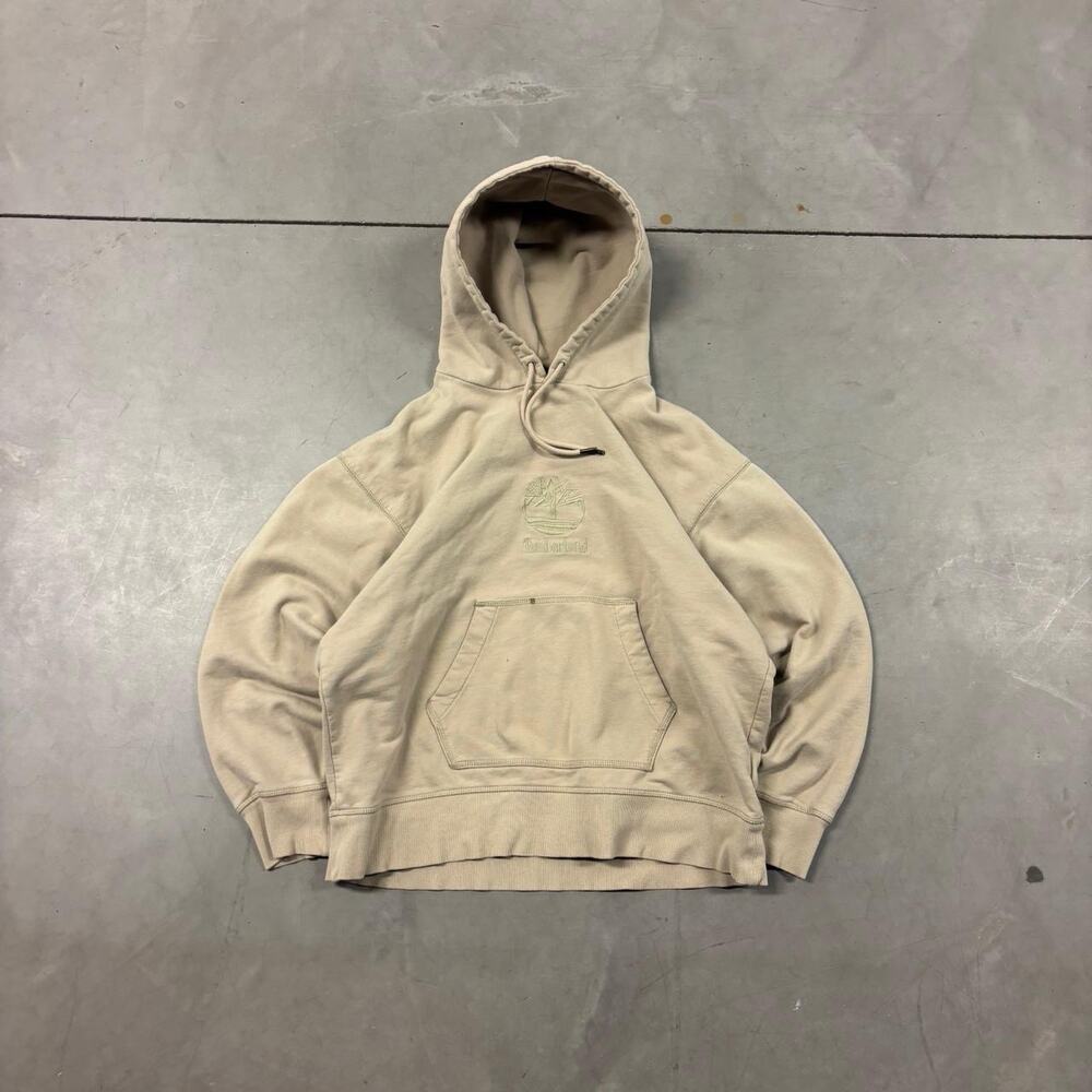 y2k vintage timberland cream earthtone hoodie